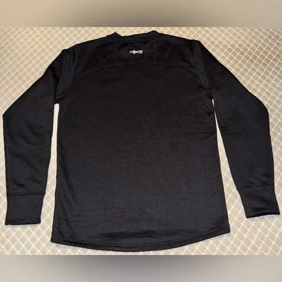 Carhartt Force® Mid/Heavy Thermal Long-Sleeve Shirt – Black – Waffle Knit - Picture 2 of 5